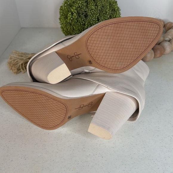 Jessica Simpson Womens Coulton Fold-Over Ankle Boots Sz 11 Color Chalk - Picture 8 of 11